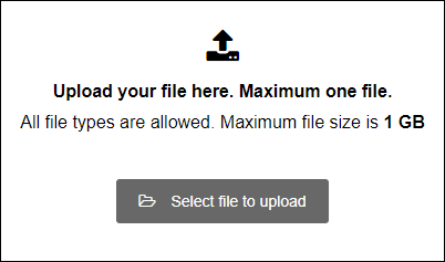 File upload box