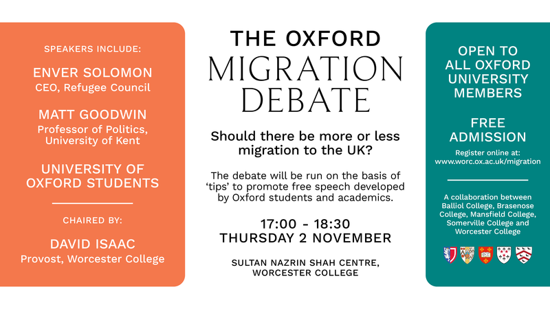 full details of the Oxford Migration Debate are listed in the body of this webpage